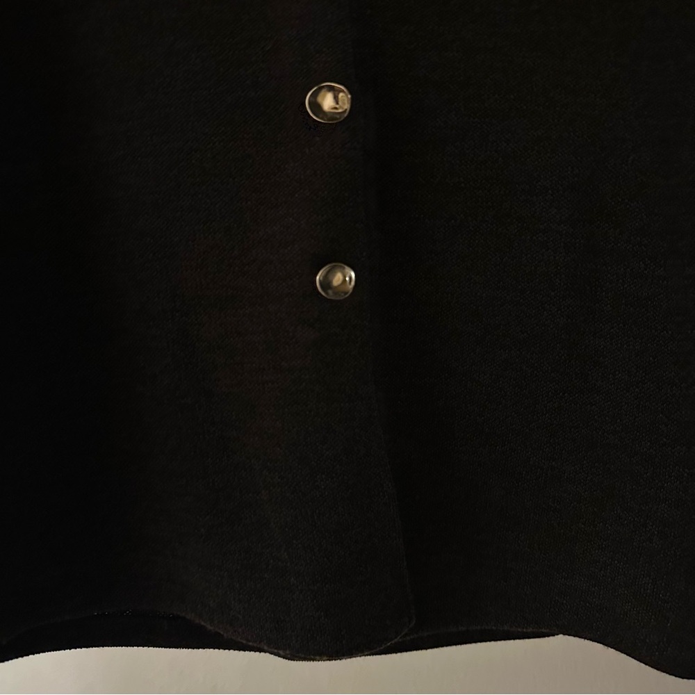 NWOT Zara v neck soft cardigan charcoal gray/gold buttons - Picture 9 of 9